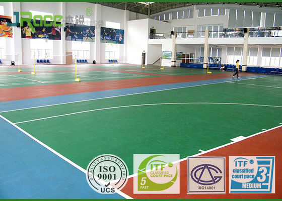 Green Silicong PU Sport Court Surface For Multifunctional Stadium