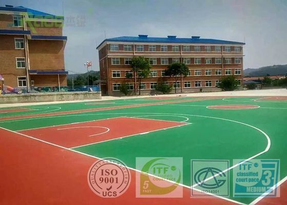 Official Game Sport Court Surface Flooring , Acrylic Tennis Court Surface Seamless