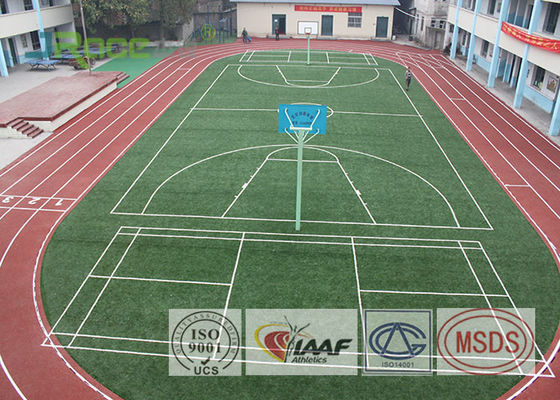 UV Resistant Outdoor Sports Field Surface , 8 Lanes 400 Meter Running Track