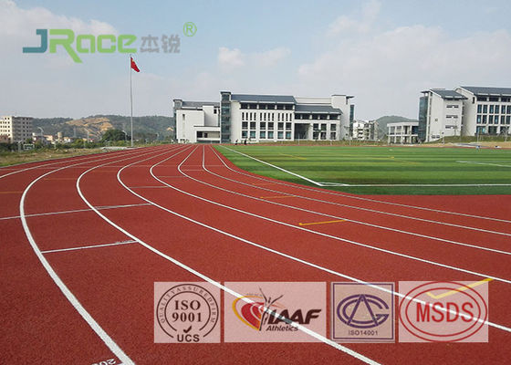 Colorful EPDM Rubber Running Track Surface , Outdoor Running Track Flooring