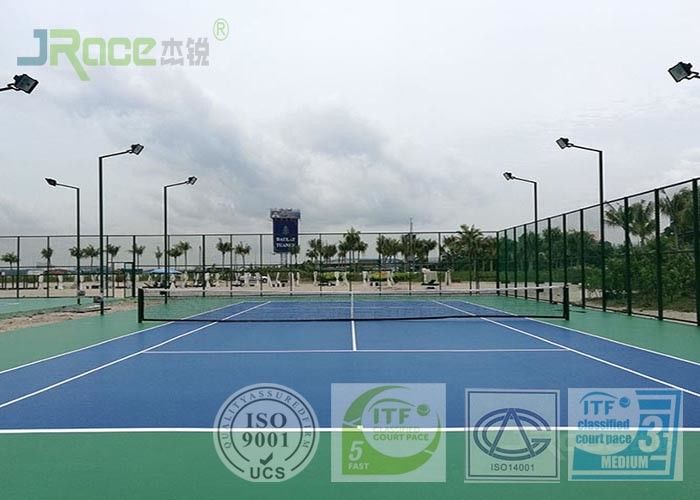Spu Outdoor Tennis Court Surfaces , Multi Purpose Outdoor Sports Courts Flooring