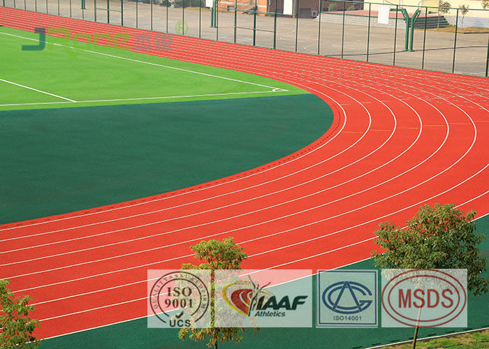 UV Resistant Outdoor Sports Field Surface , 8 Lanes 400 Meter Running Track